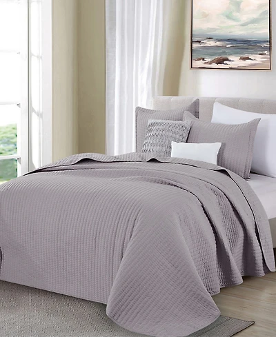 Great Bay Home Fashions Alicia Collection Channel Stitch 3 Piece King Quilt Set