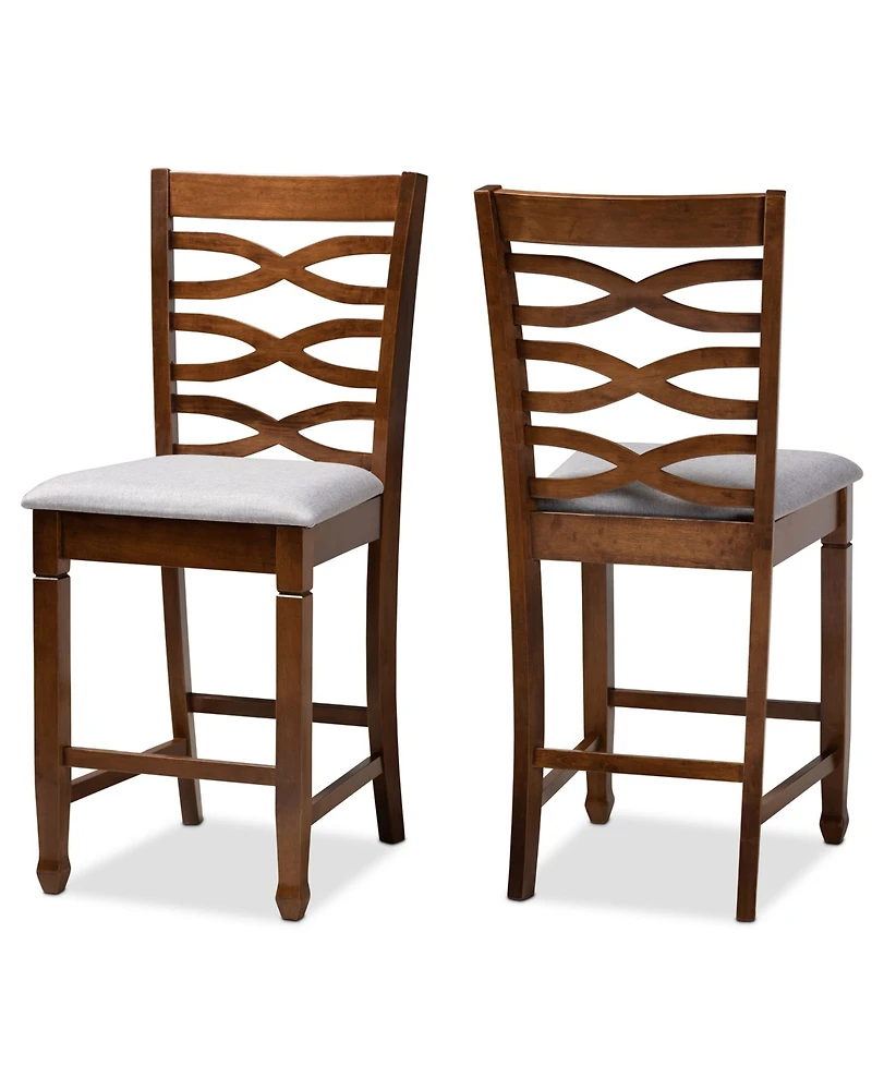 Furniture Lanier Modern and Contemporary Upholstered 2 Piece Counter Height Pub Chair Set