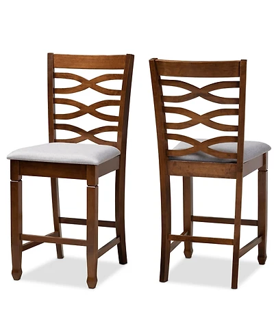 Furniture Lanier Modern and Contemporary Upholstered 2 Piece Counter Height Pub Chair Set