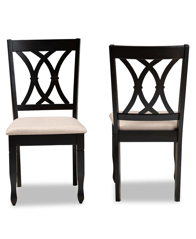 Furniture Reneau Transitional 2 Piece Dining Chair Set with Seat