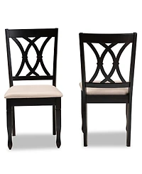 Furniture Reneau Transitional 2 Piece Dining Chair Set with Seat