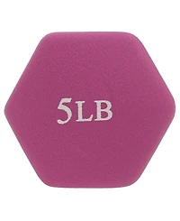 Sunny Health & Fitness Neoprene Dumbbells 5 lbs, Set of 2, Anti-Slip, Anti-Roll