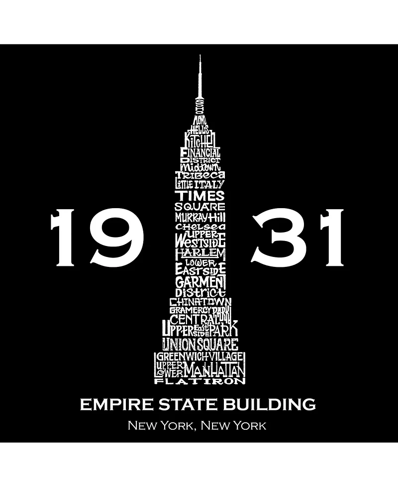 La Pop Art Men's Word - Empire State Building Long Sleeve T-Shirt
