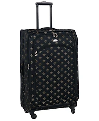 American Flyer Fleur De Lis 5 Piece Spinner Luggage Set