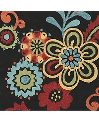 Closeout! Surya Storm Som-7707 Black 5' x 7'6" Area Rug