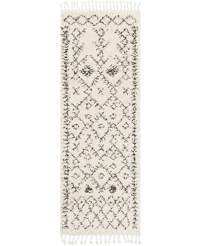 Livabliss Berber Shag Bbe-2302 Charcoal 2'7" x 7'3" Runner Area Rug