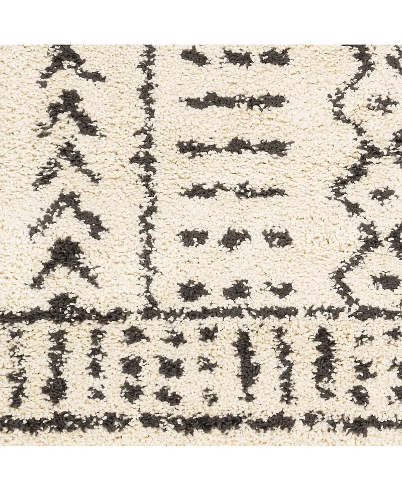 Livabliss Berber Shag Bbe-2311 Charcoal 7'10" x 10'2" Area Rug