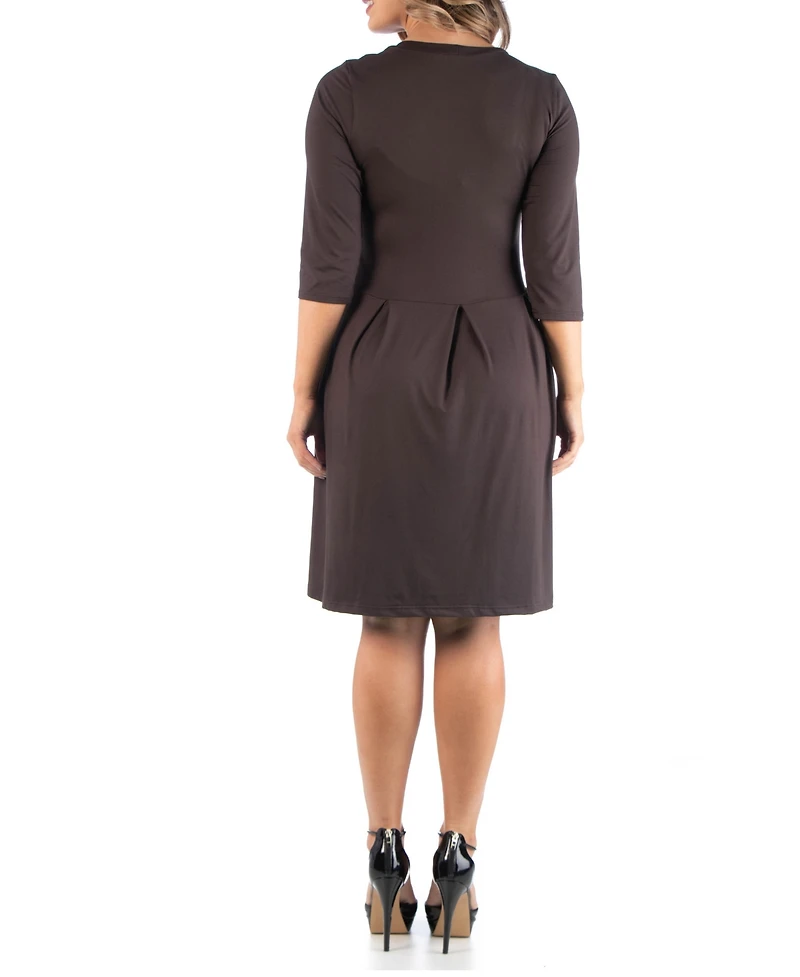 Women's Plus Fit and Flare Dress