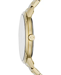 Men's Gold-Tone Stainless Steel Bracelet Watch 42mm Gift Set
