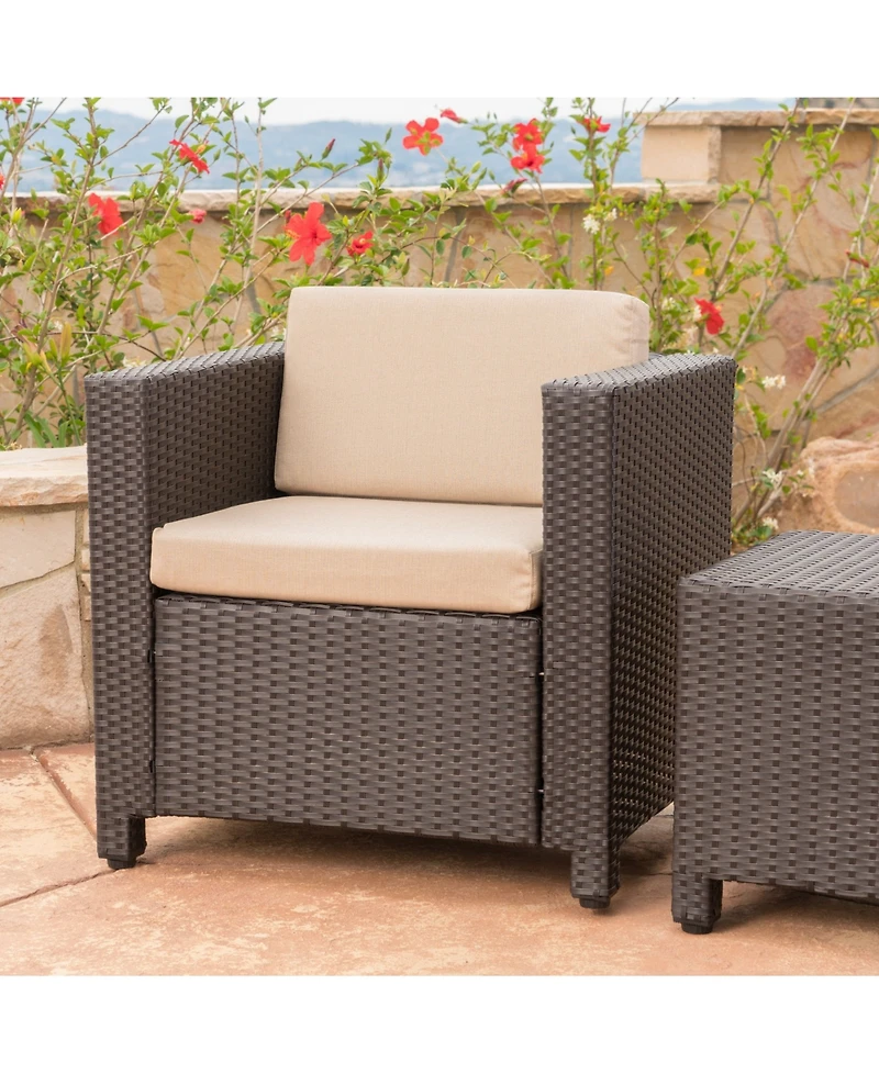 Noble House Puerta Outdoor Club Chair with Cushions