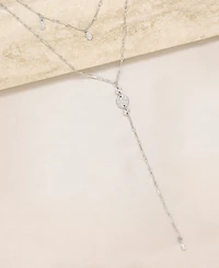 Ettika Carmine Layered Crystal Lariat Women's Necklace
