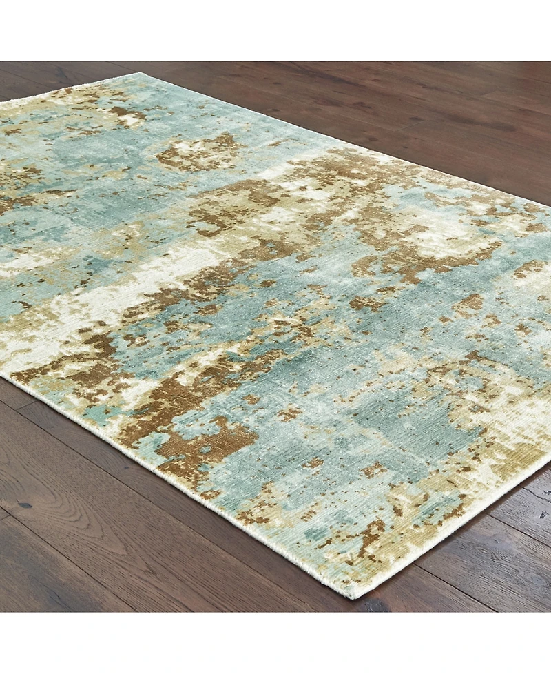 Oriental Weavers Formations FOR01 Blue 8' x 10' Area Rug
