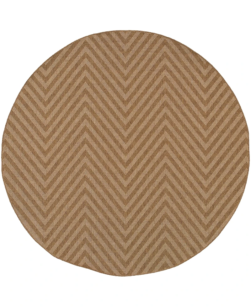Oriental Weavers Karavia 1330X Tan 7'10" Round Rug