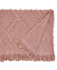 Saro Lifestyle Fringe Waffle Weave Runner
