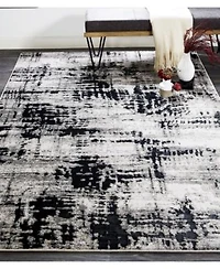 Simply Woven Hadlee R3339 Black Rug