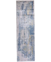 Feizy Cadiz R3890 Blue 3'1" x 10' Runner Rug