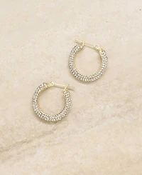 Ettika Sparkle Bits Mini Crystal Hoops