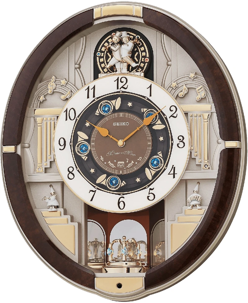 Seiko Melodies in Motion Wood-Tone Wall Clock