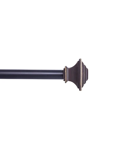Kenney Fast Fit Mission 5/8 Inch Decorative Curtain Rod - Easy Install Window Treatment