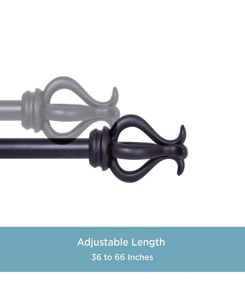 Kenney Kinsley 3/4" Standard Decorative Window Curtain Rod