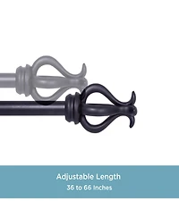 Kenney Kinsley 3/4" Standard Decorative Window Curtain Rod