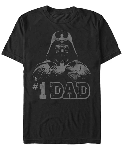 Fifth Sun Men's Star Wars Vader 1 Dad Retro Father's Day Short Sleeve T-shirt