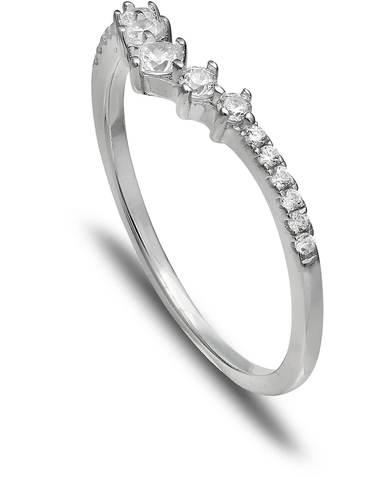Giani Bernini Cubic Zirconia V Band Sterling Silver, Created for Macy's