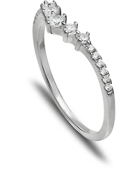Giani Bernini Cubic Zirconia V Band Sterling Silver, Created for Macy's
