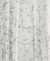 Promenade Floral 50" x 96" Sheer Poletop Curtain Set