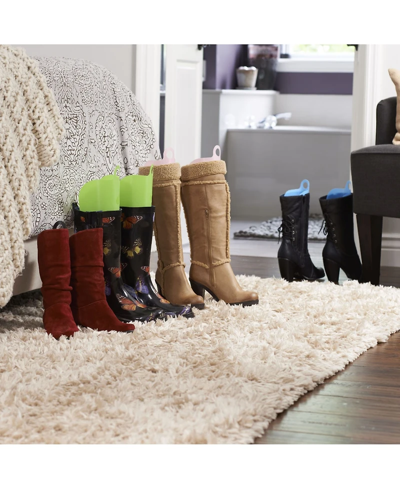 Household Essentials CedarFresh Boot Shapers, 4 Pairs, Plastic Boot Inserts, Multicolor
