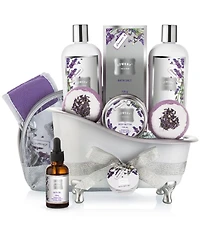 Lovery 9 Piece Lavender and Jasmine Relax Body Care Gift Set