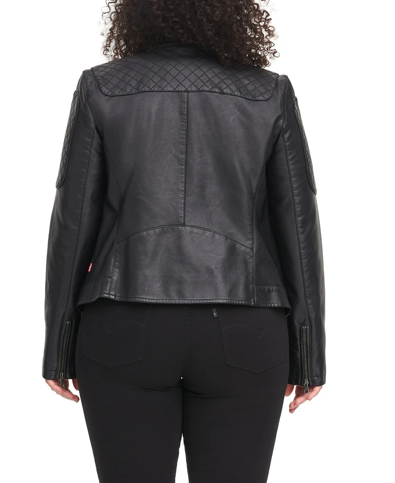 Levi's Plus Faux Leather Motocross Racer Jacket