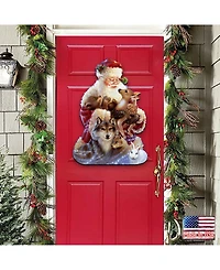 Designocracy by Dona Gelsinger Santa Little Friends Wall and Door Hanger