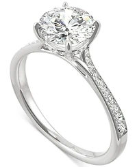 Charles & Colvard Moissanite Engagement Ring (1-5/8 ct. t.w. Dew) 14k White Gold