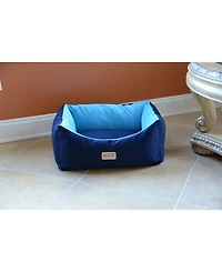 Armarkat Cat Bed, Small Pet Bed, Navy Blue/Sky Blue, C09HSL/Tl - Extra Thick Poly Fill, Waterproof Lining, Skid-Free Base