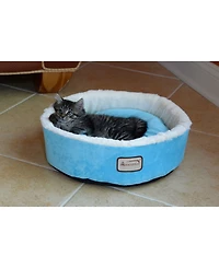 Armarkat 15" Soft Plush Round Dount Cat Beds, Dog Cuddler C12HTL/Mb - Waterproof and Skid-free Base
