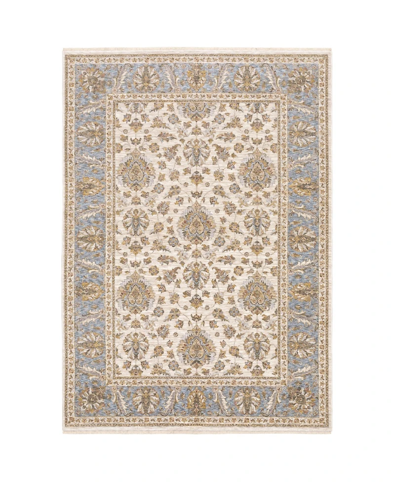 Oriental Weavers Maharaja 5091Z Ivory and Blue 7'10" x 10'10" Area Rug