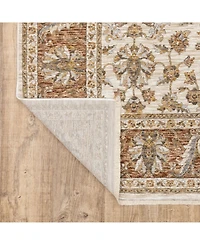 Oriental Weavers Maharaja 5091Z Rust and Ivory 6'7" x 9'6" Area Rug