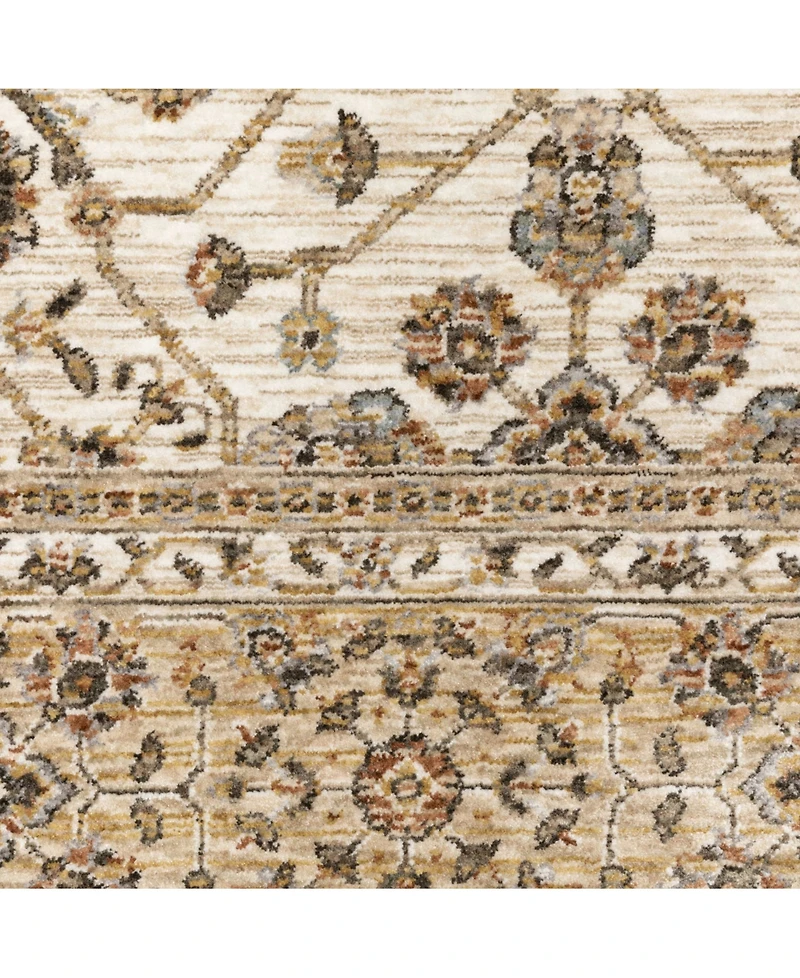 Oriental Weavers Maharaja 1J Ivory and Gold 6'7" x 9'6" Area Rug