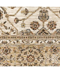 Oriental Weavers Maharaja 1J Ivory and Gold 6'7" x 9'6" Area Rug