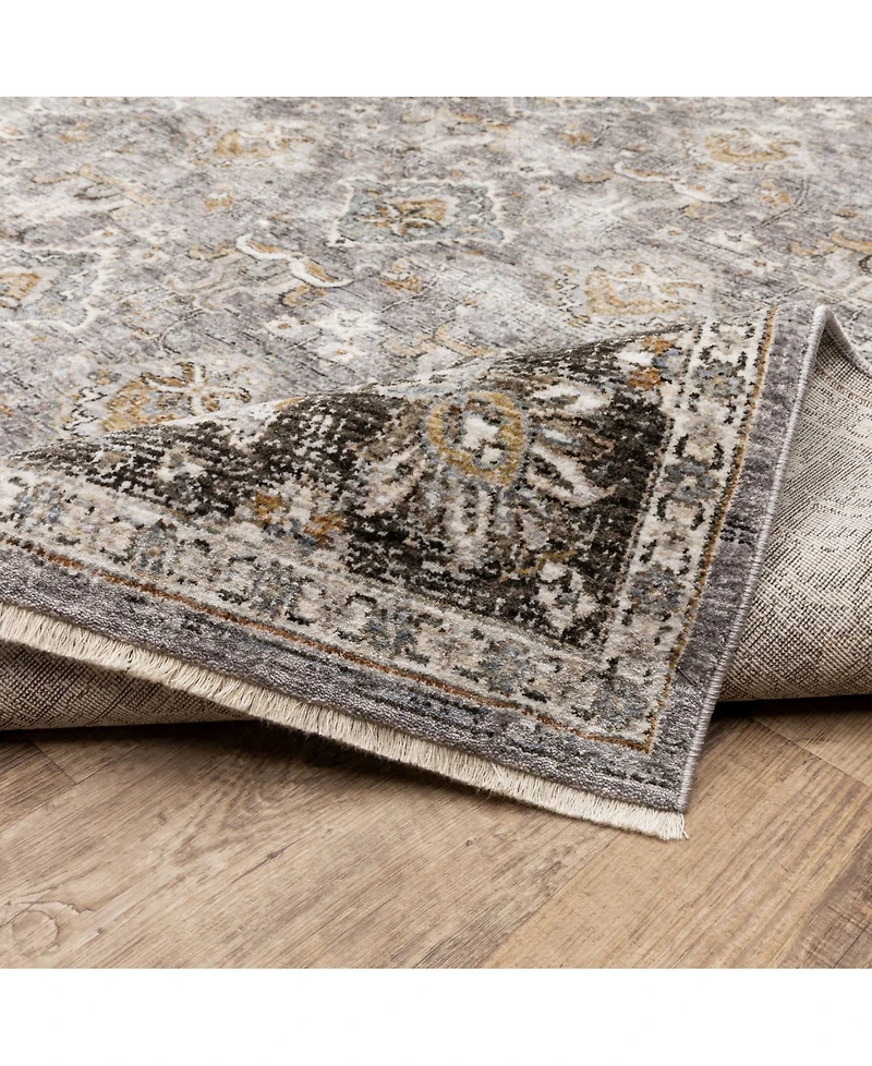 Oriental Weavers Maharaja 91E Gray and Blue 2'3" x 7'6" Runner Rug