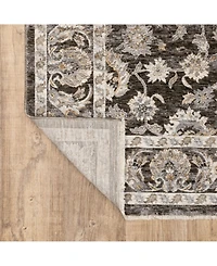 Oriental Weavers Maharaja 70E Gray and Ivory 2'3" x 7'6" Runner Rug