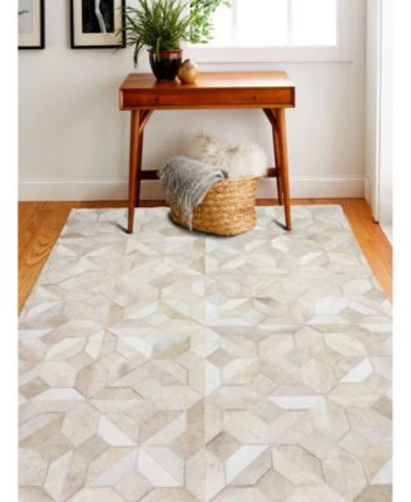 Bashian Cowhide Hie 04 Camel Rug