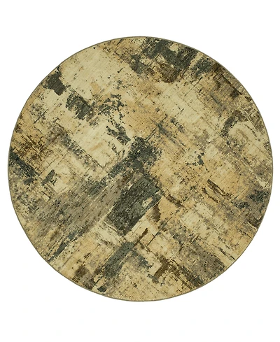 Closeout! Karastan Elements Treviso Grey 8' x 8' Round Area Rug