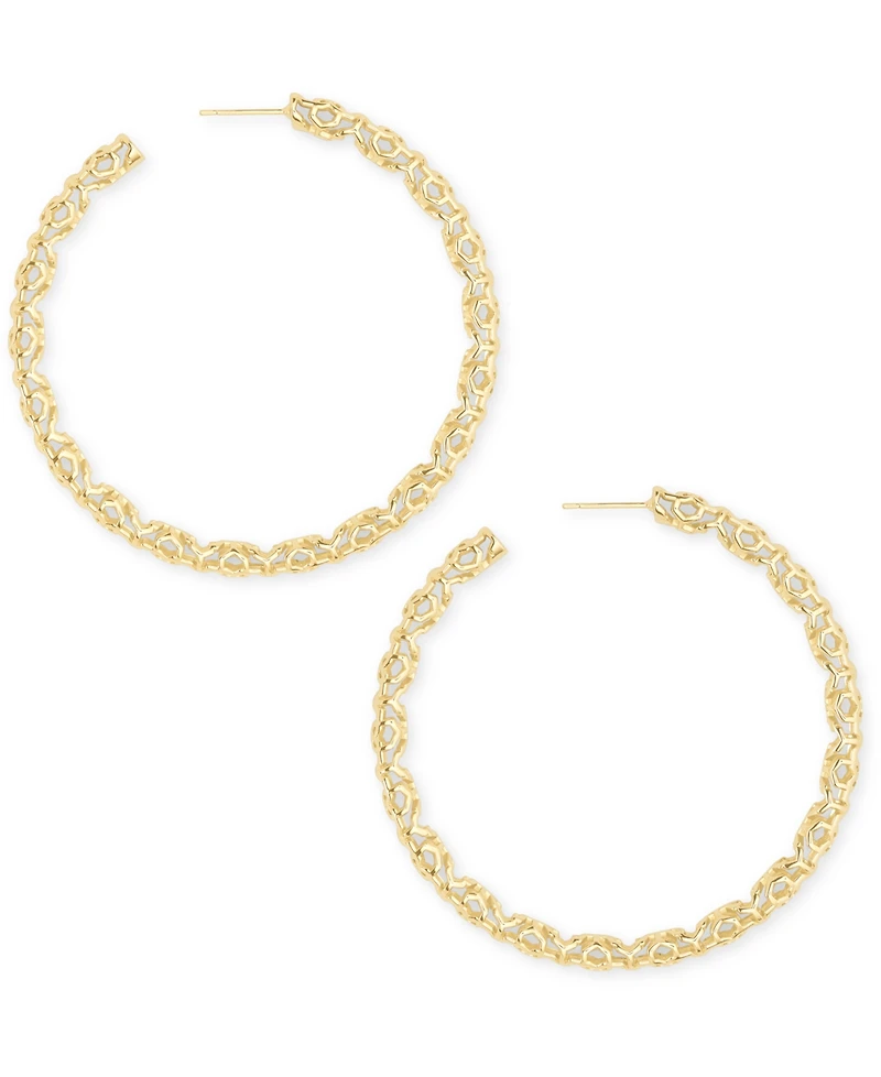 Kendra Scott Large Openwork Tubular Hoop Earrings, 2.5"