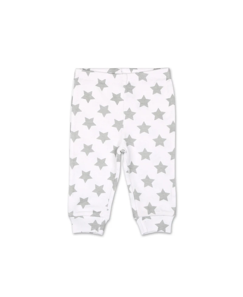 The Peanutshell Baby Boys Pants Set, 5 Pack, Safari, Black, White, Sage, Stars