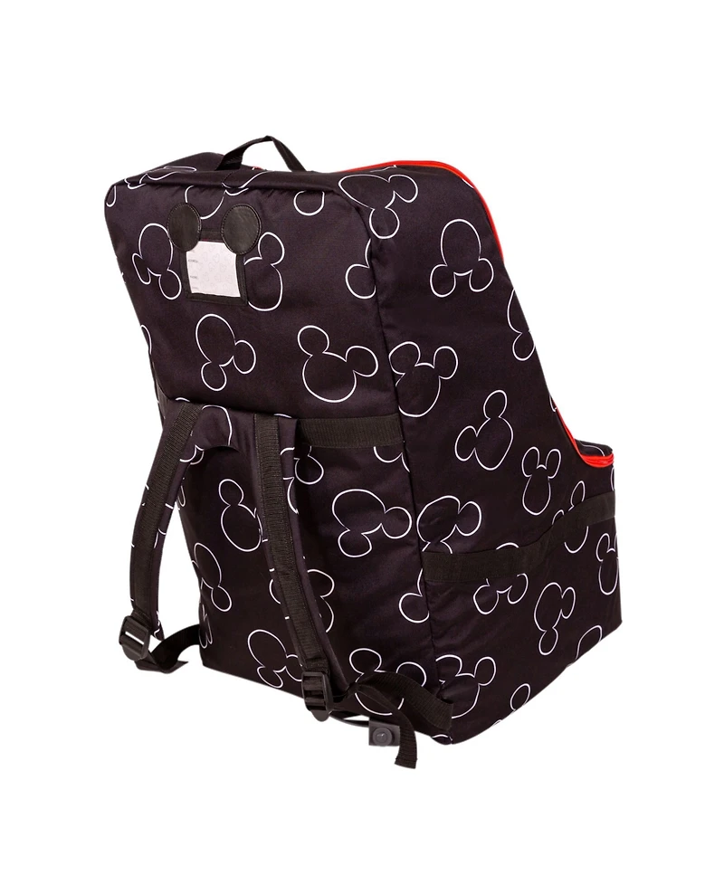 J L childress Disney Baby Ultimate Padded Backpack Car Seat Travel Bag, Mickey