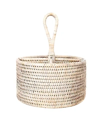 Artifacts Trading Company Artifacts Rattan Round 4 section Caddy/Cutlery Holder