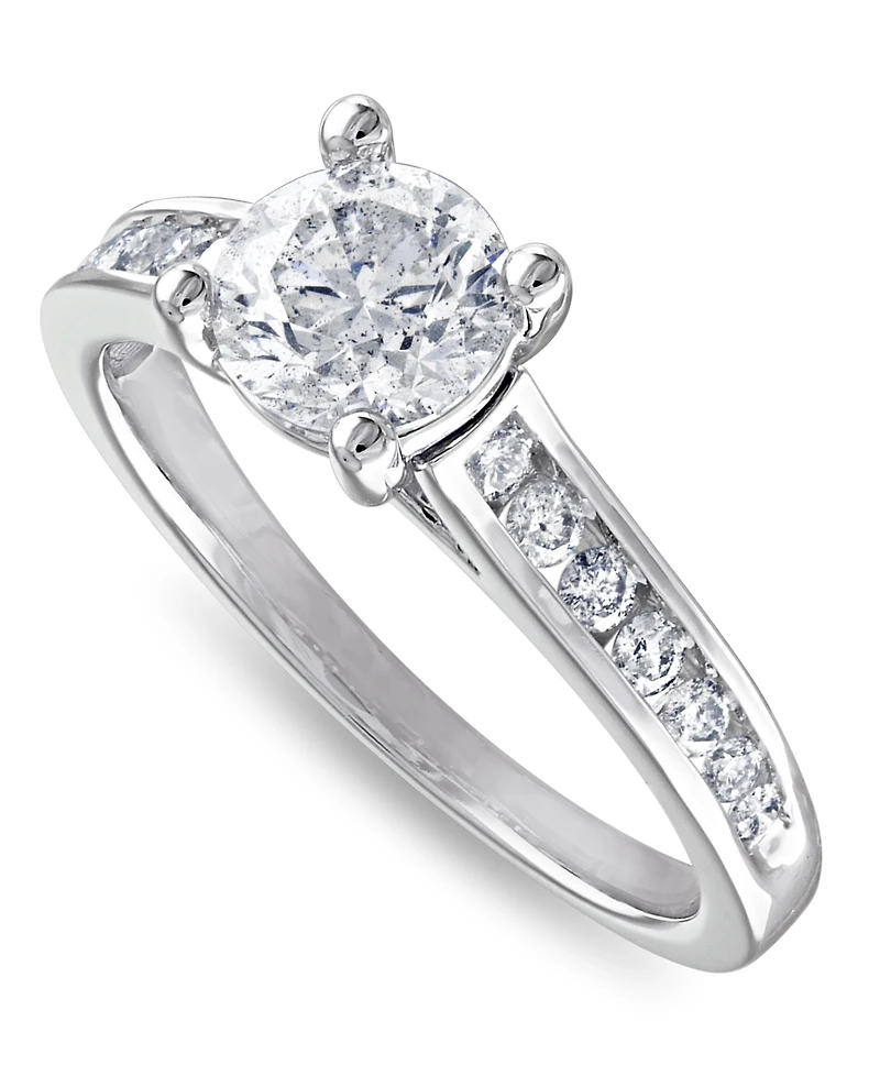 Diamond (1-1/2 ct. t.w.) Channel-Set Bridal Set in 14K White, Yellow or Rose Gold