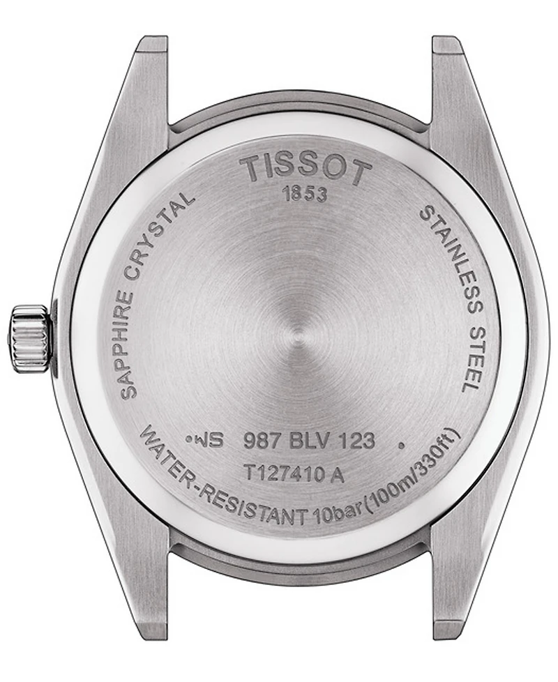 Tissot Men's Swiss Gentleman Brown Leather Strap Watch 40mm